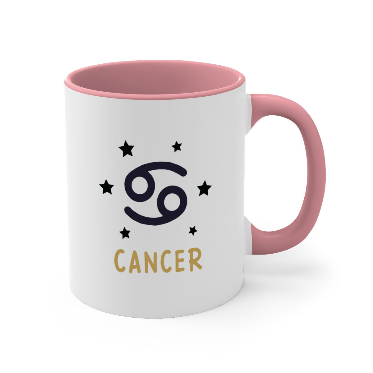 Cancer 172# Zodiac Mug with colorful handle and glossy finish, available in multiple colors and sizes.