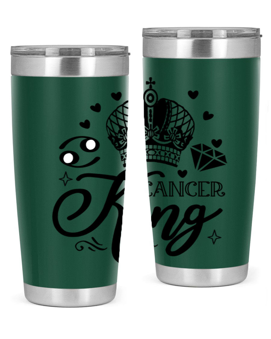 Cancer King 158# Zodiac Tumbler in stainless steel with a stylish design, perfect for hot and cold beverages.