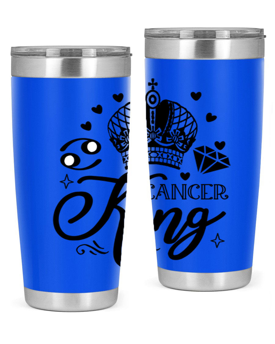 Cancer King 158# Zodiac Tumbler in stainless steel with a stylish design, perfect for hot and cold beverages.