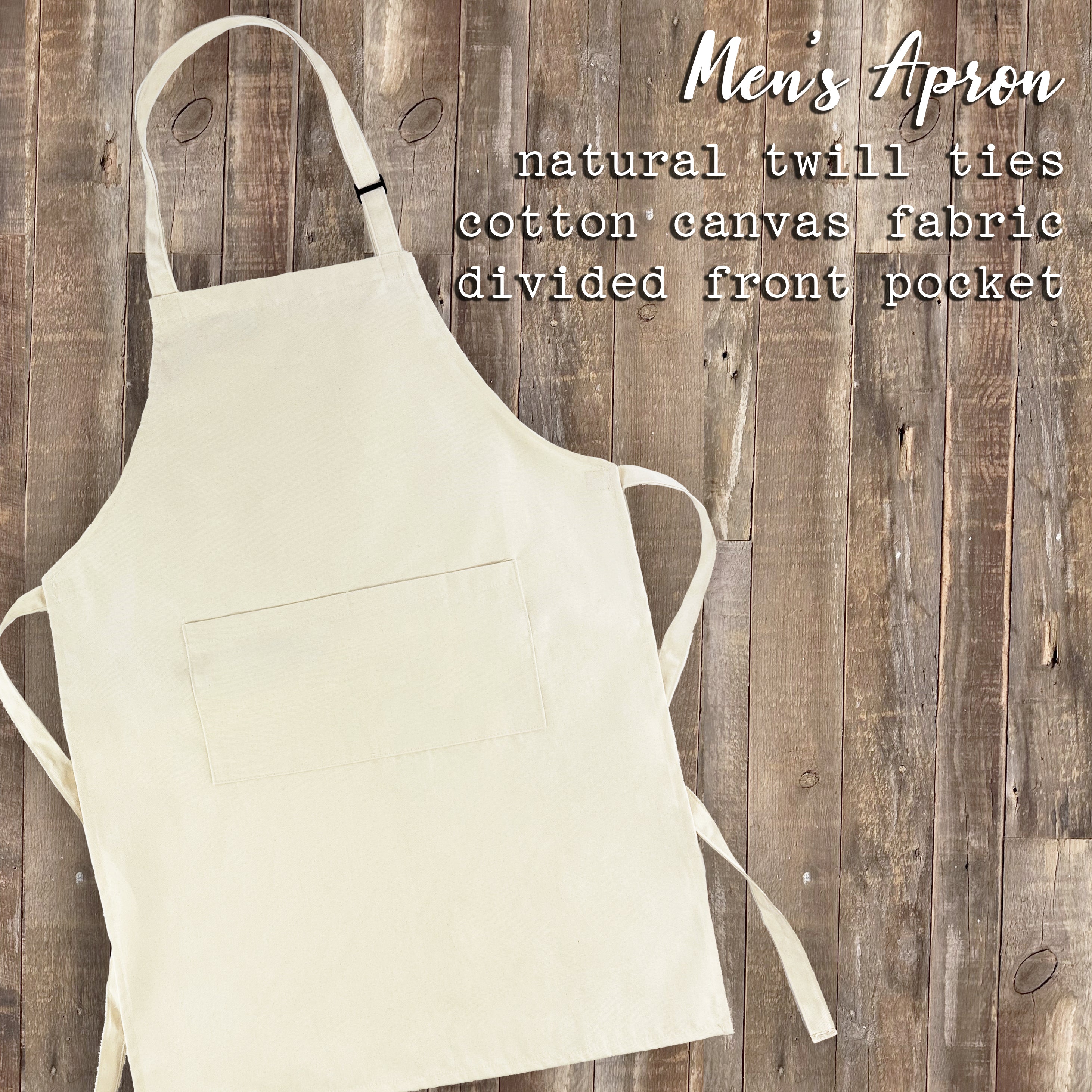 Dad's Best Ever Apron made of cotton canvas with adjustable neck and deep pocket, featuring a humorous print.