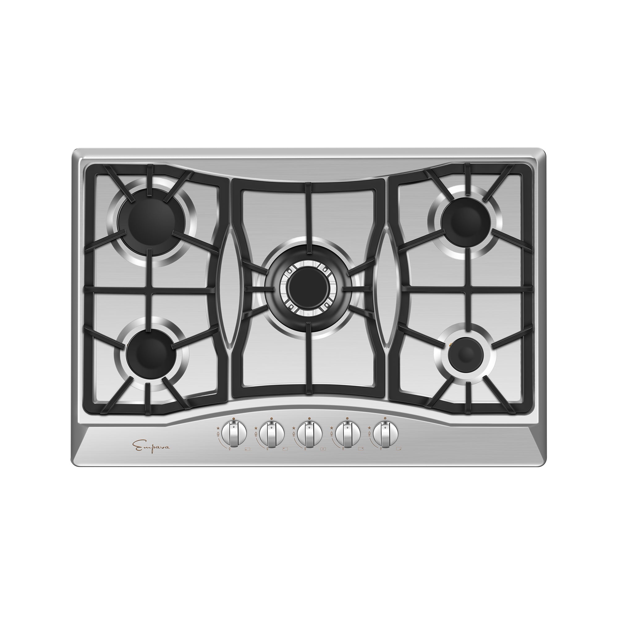 Empava 30GC21 30 in. Built-in Gas Stove Cooktop with four burners and sleek design, suitable for various cooking needs.