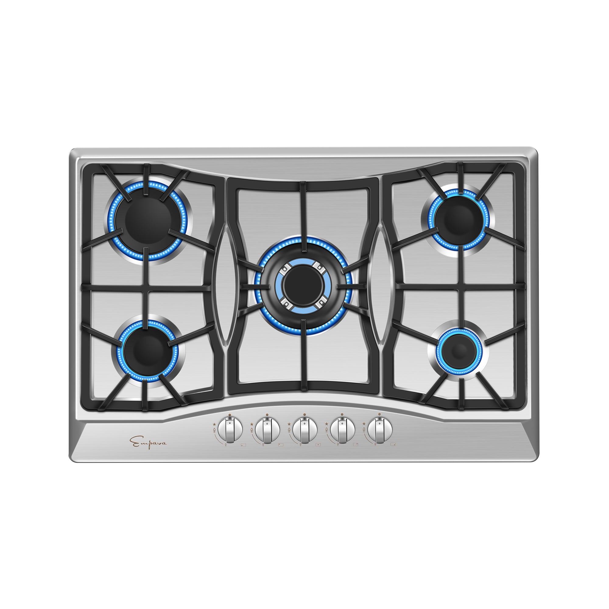 Empava 30GC21 30 in. Built-in Gas Stove Cooktop with four burners and sleek design, suitable for various cooking needs.