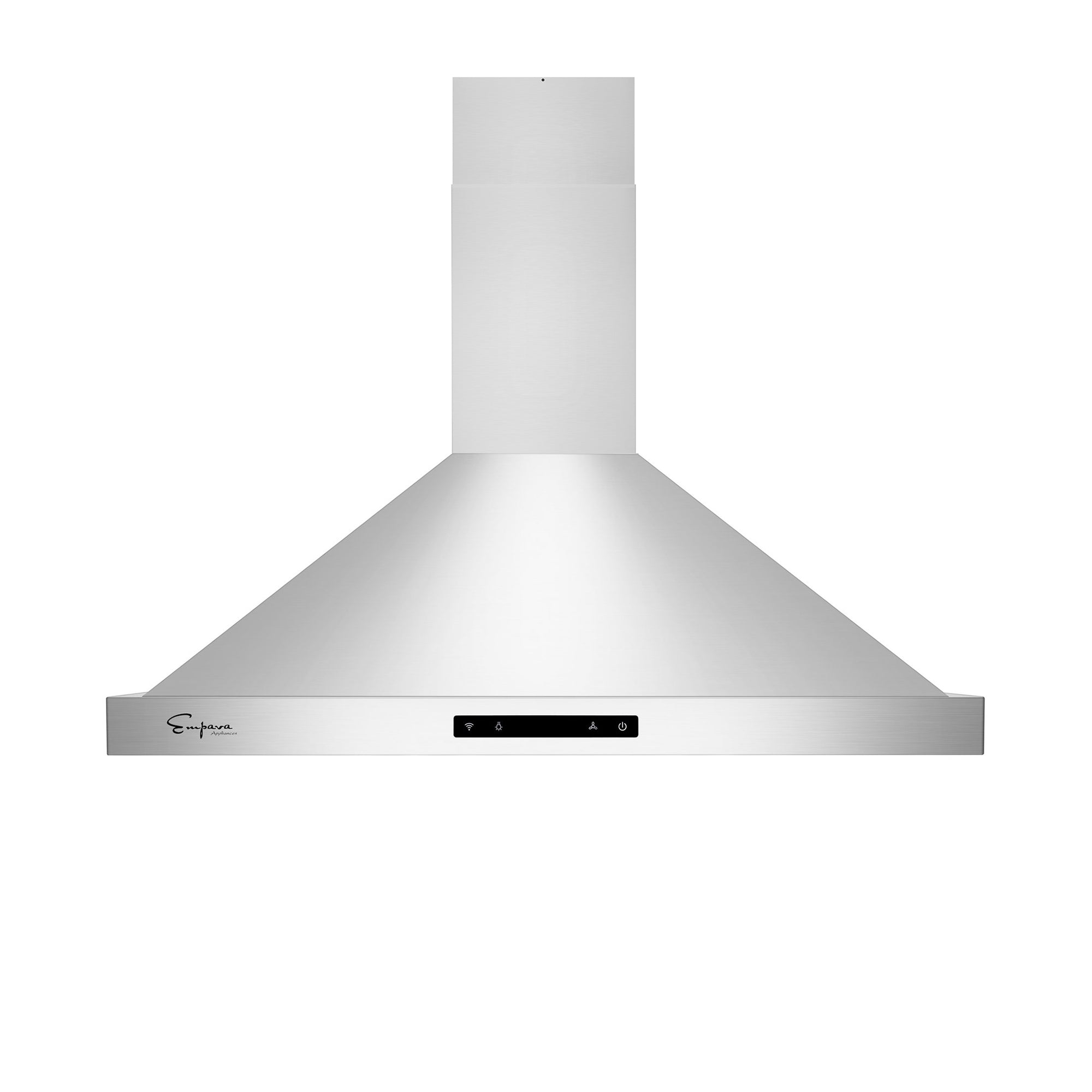 Empava 30RH03 30 in. Wall Mount Range Hood in stainless steel with touch controls and remote.