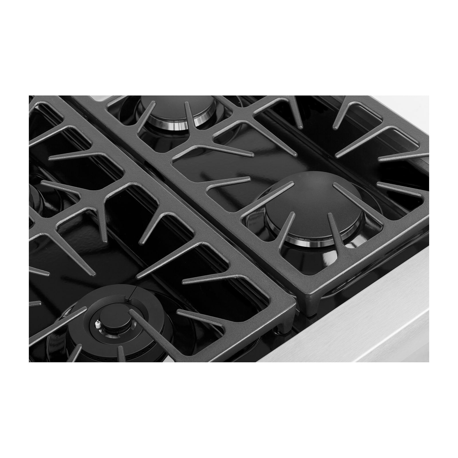 Empava 36GC31 Pro-style 36 In. Slide-in Gas Cooktop with six burners and stainless-steel finish, designed for efficient cooking.