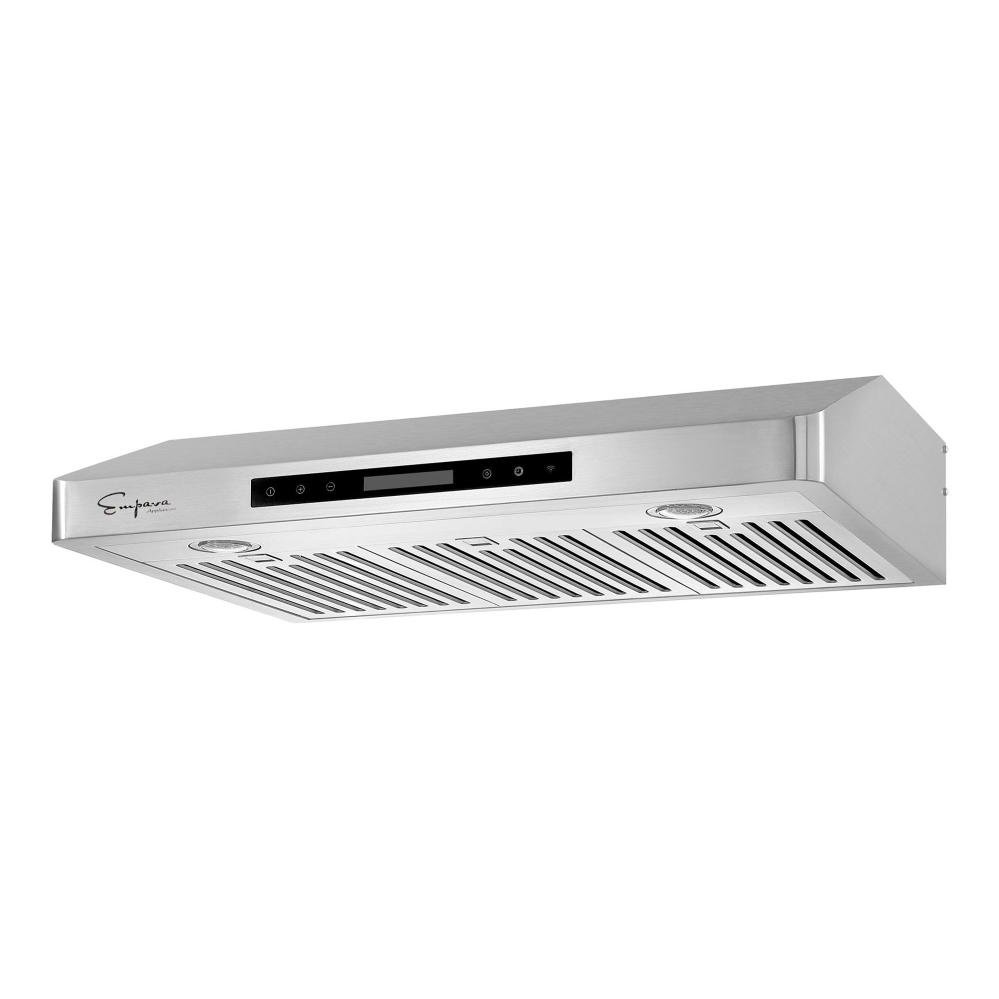 Empava 36RH14 36 In. ducted under cabinet range hood with remote control and stainless steel finish.