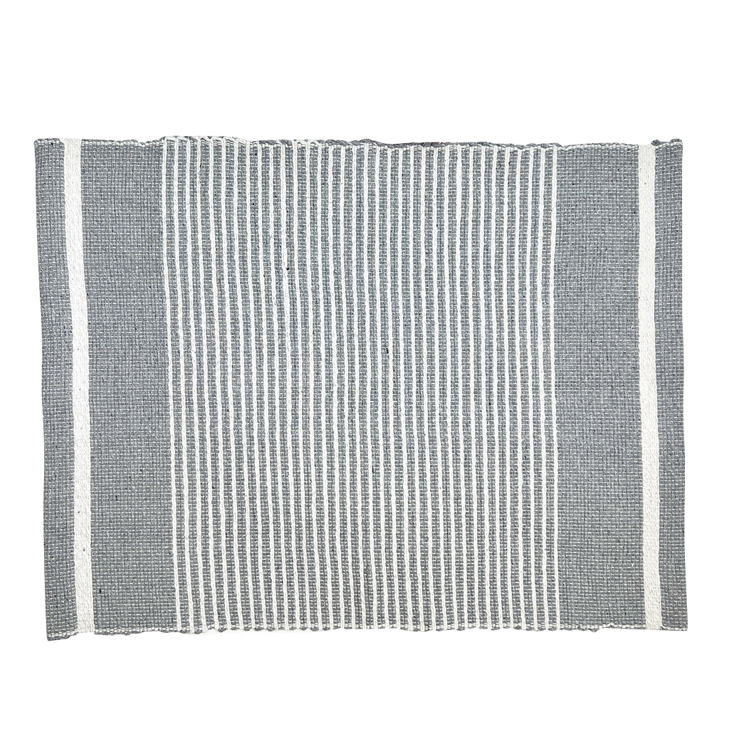 Handloom Striped Placemat Set featuring vibrant colors and intricate patterns, handmade in Ethiopia from 100% cotton.