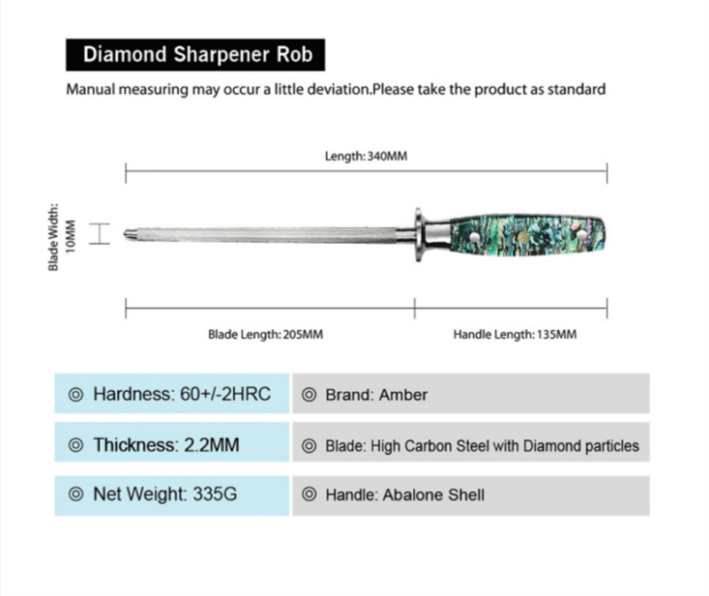 Household Kitchen Knife Sharpener with high carbon steel blade and abalone shell handle, designed for efficient knife sharpening.