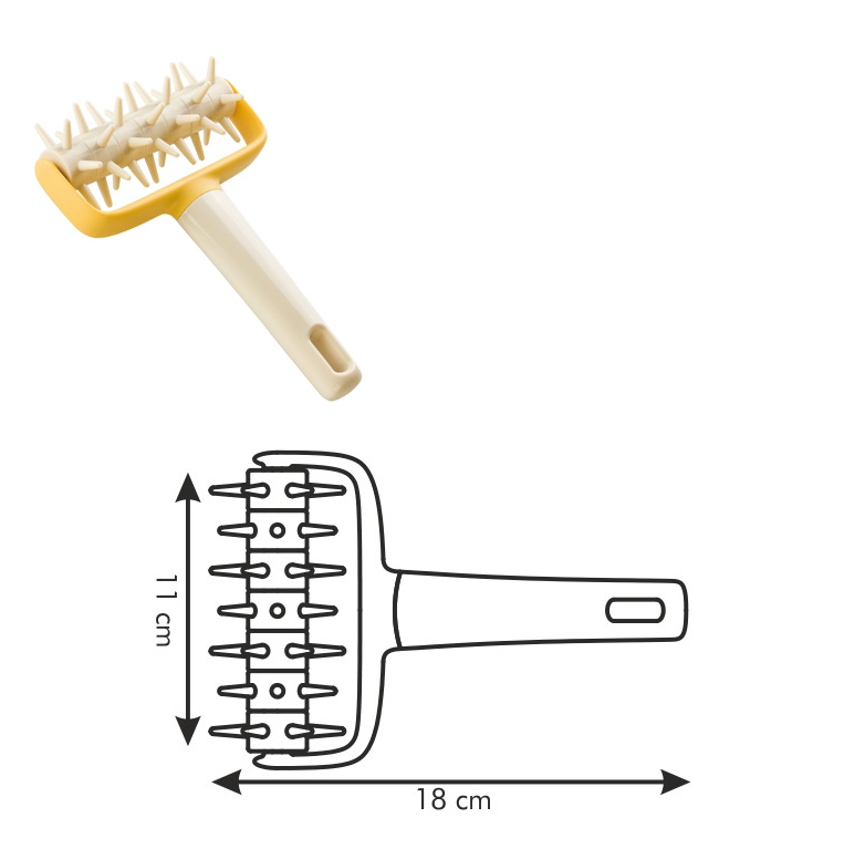 Kitchen Pizza Roller Pin with a smooth surface and ergonomic handle, designed for creating lattice patterns in pastries.