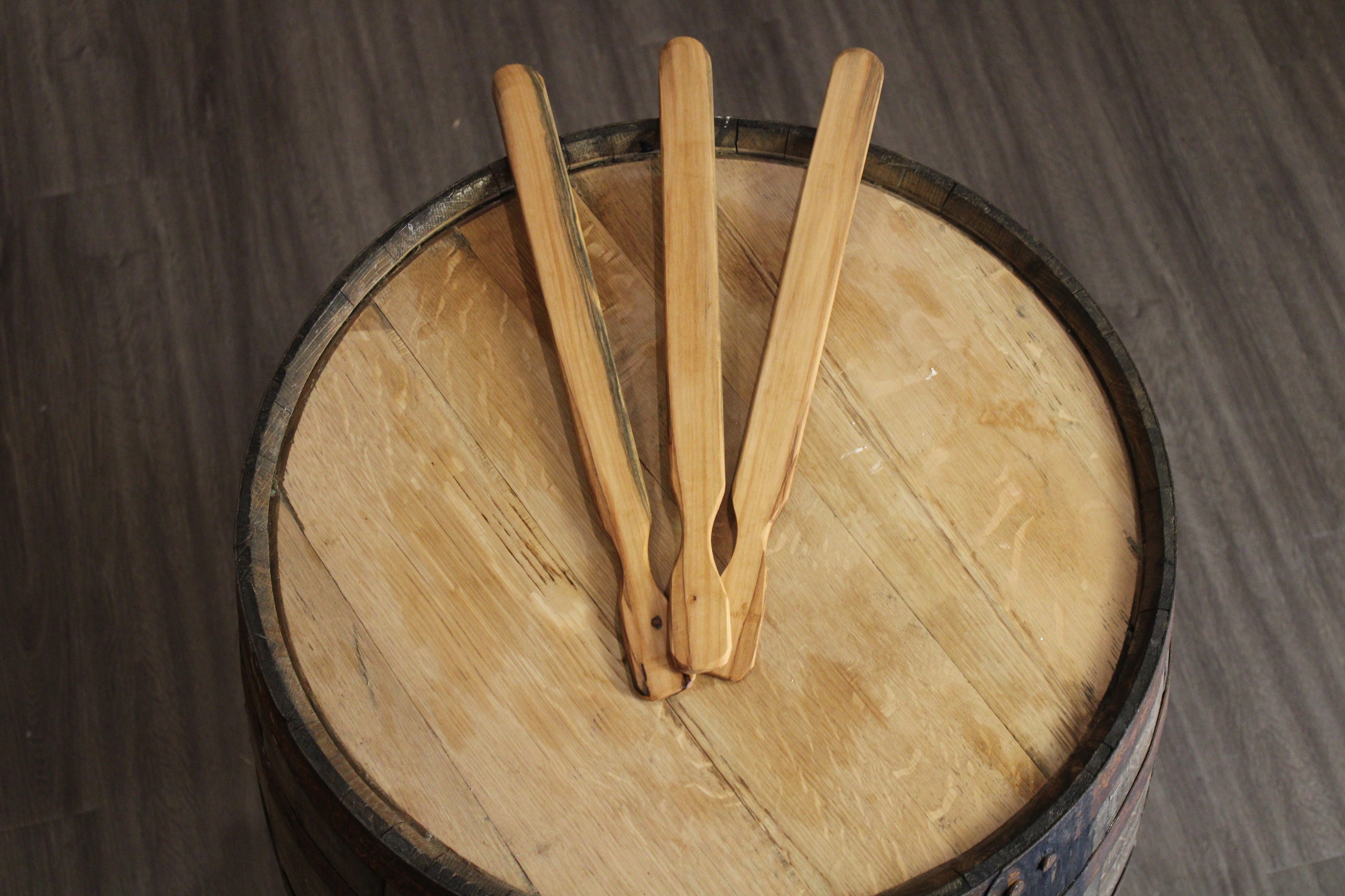 An 18-inch Lefse Stick made from high-quality maple lumber, featuring a tapered tip and smooth edges, ideal for rolling out dough.