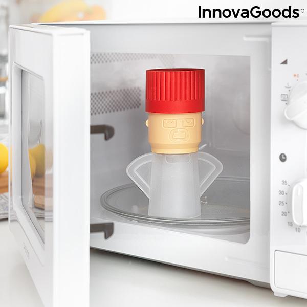 Fuming Chef InnovaGoods Microwave Cleaner with a playful chef design, made of durable PP material, ideal for easy microwave cleaning.