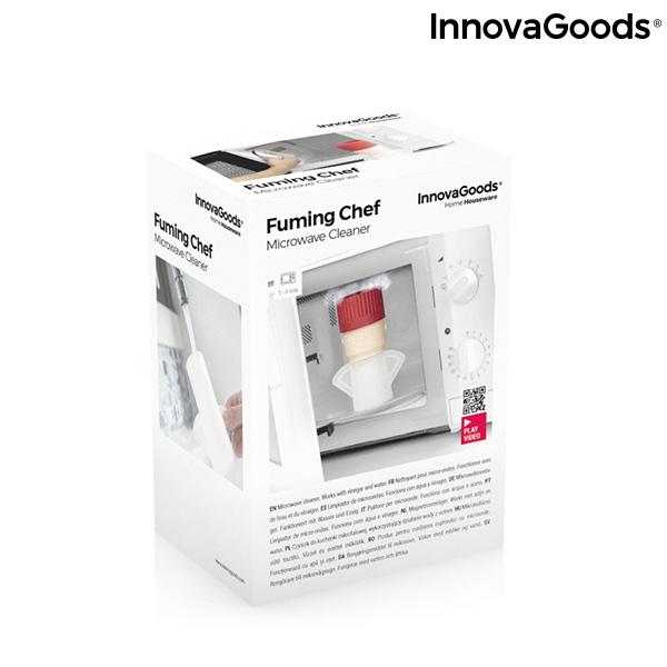 Fuming Chef InnovaGoods Microwave Cleaner with a playful chef design, made of durable PP material, ideal for easy microwave cleaning.