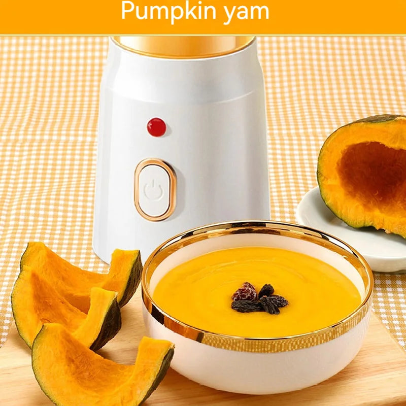 Mini Portable Blender Electric Fruit Juicer Machine in white color, designed for making fresh juice on the go.