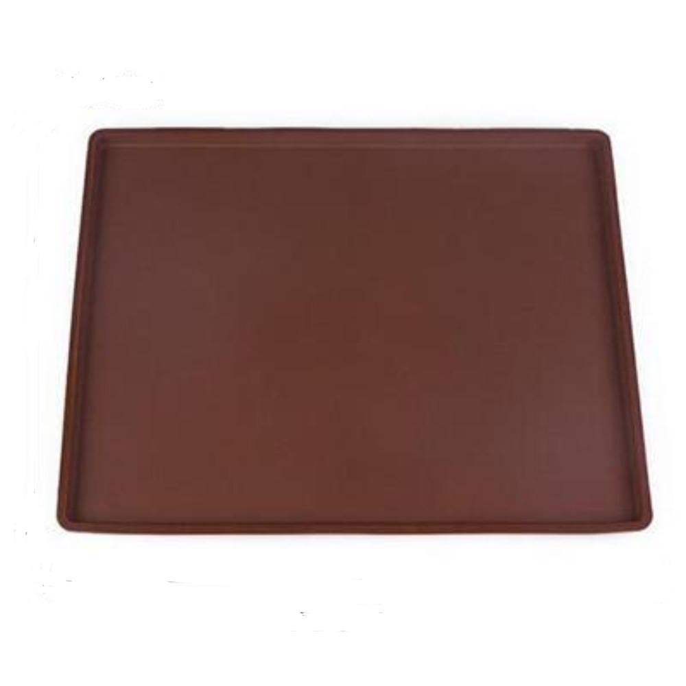 Two non-stick silicone oven cake roll mats in brown color, ideal for baking and easy to clean.