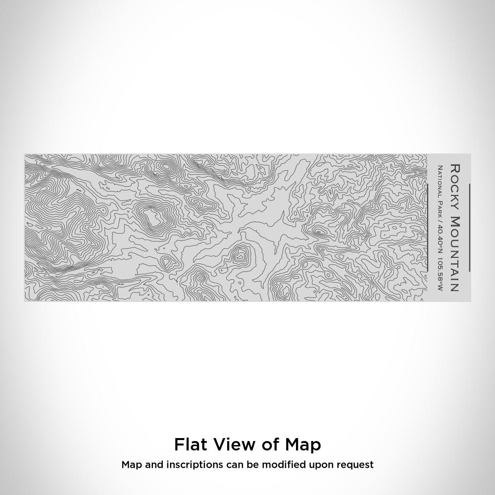 Custom engraved insulated cup featuring a map of Rocky Mountain National Park, Colorado.