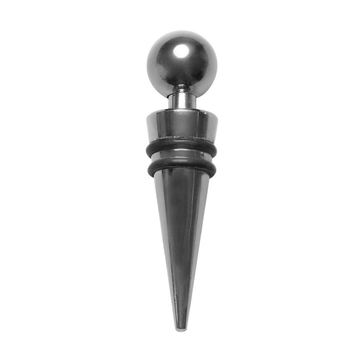 Metal wine bottle stopper.