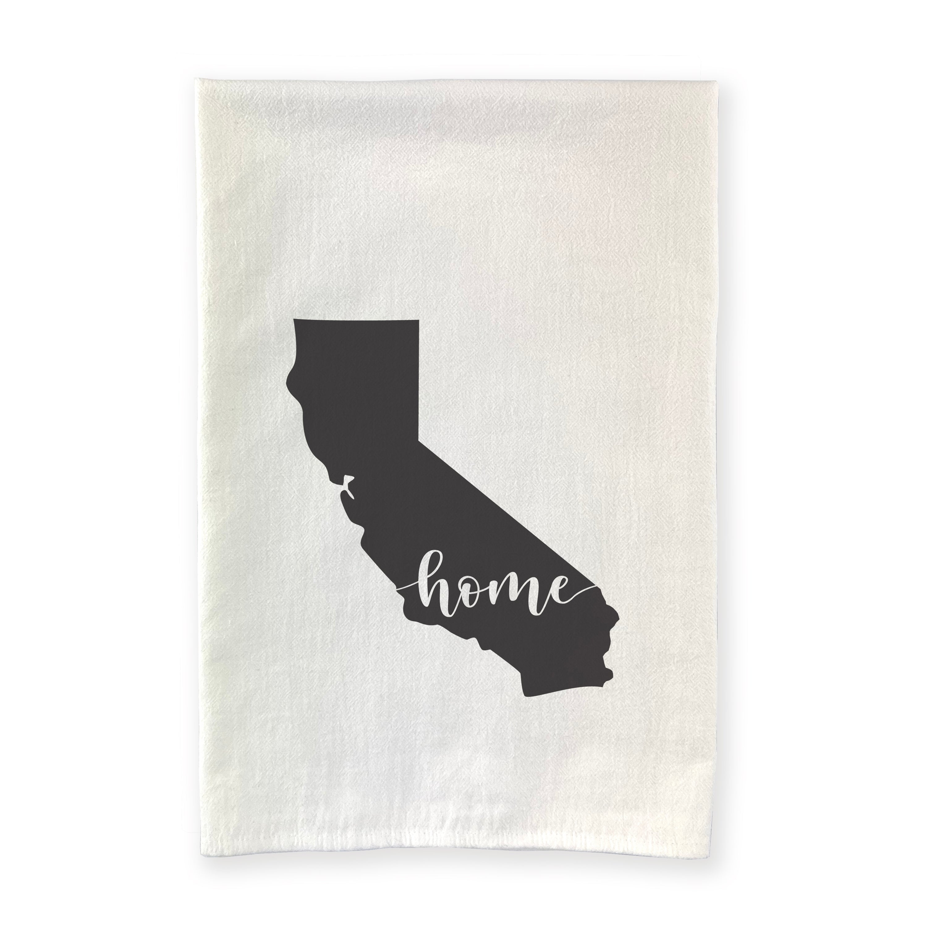 A vibrant cotton tea towel featuring state-themed designs, perfect for kitchen use.