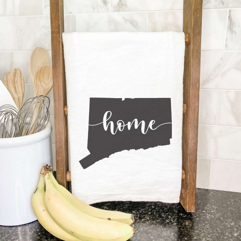 A vibrant cotton tea towel featuring state-themed designs, perfect for kitchen use.