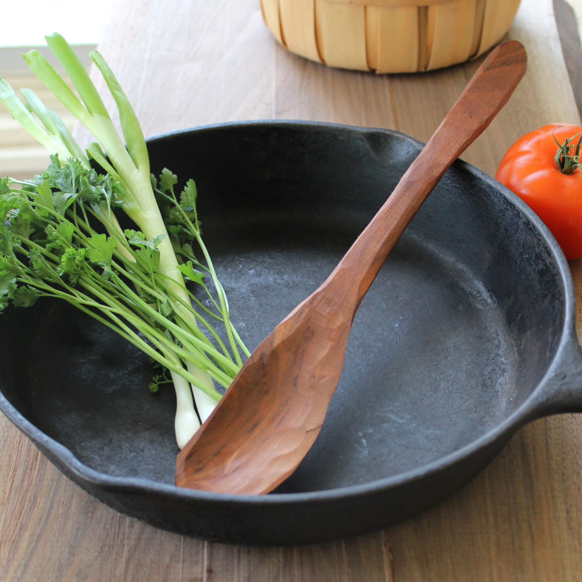 A beautifully crafted stirring spoon with an extra long handle and long-shallow bowl, available in Oak, Cherry, and Walnut finishes.