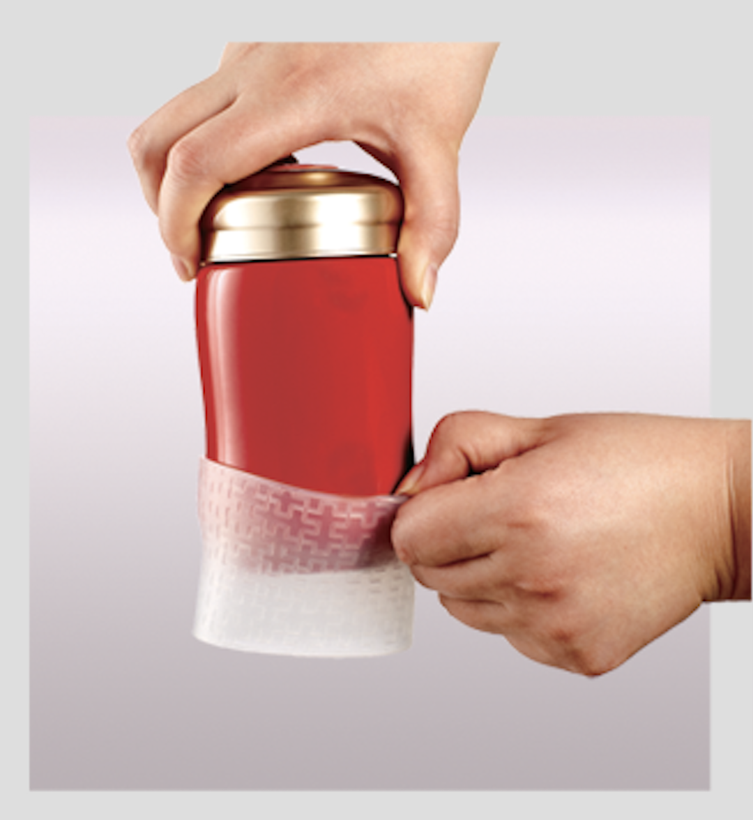 Travel Mug Silicone Sleeve in various colors, showcasing its groove inner surface for heat insulation.