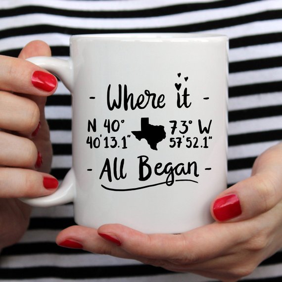 A humorous coffee mug with the phrase 'Where It All Began', perfect for grooms, featuring a stylish design and high-quality ceramic material.