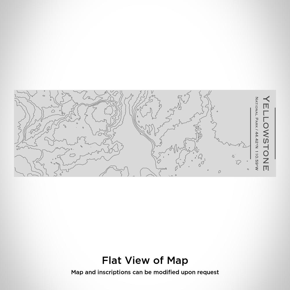 Custom engraved insulated cup featuring a detailed map of Yellowstone National Park, Wyoming.