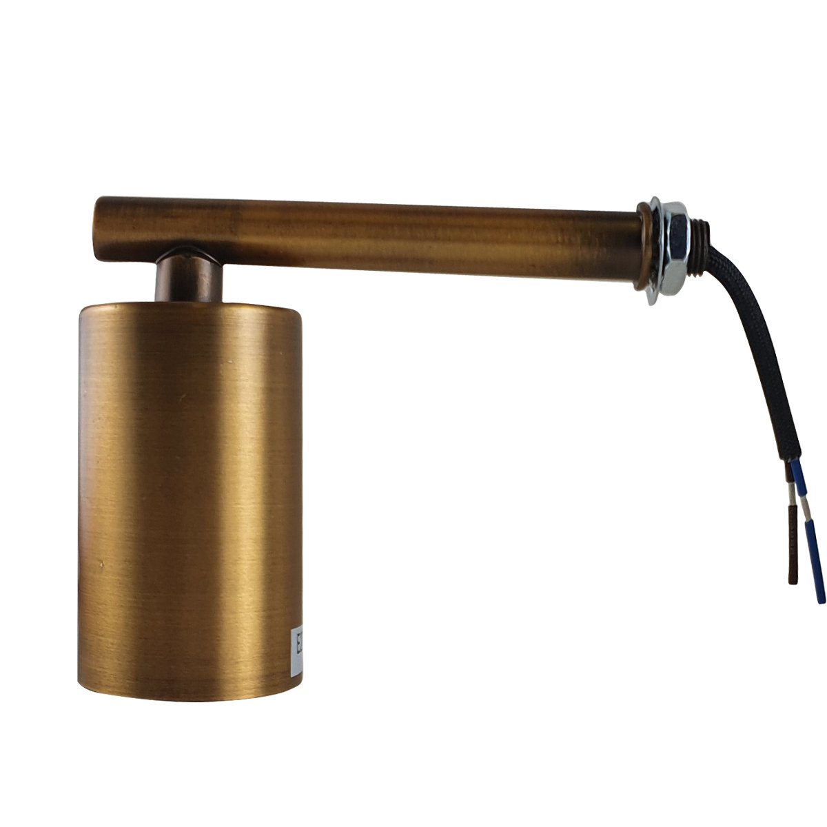 105mm Short Arm Full Thin Holder Wall Light in Chrome finish, showcasing its modern design and E27 lamp base.