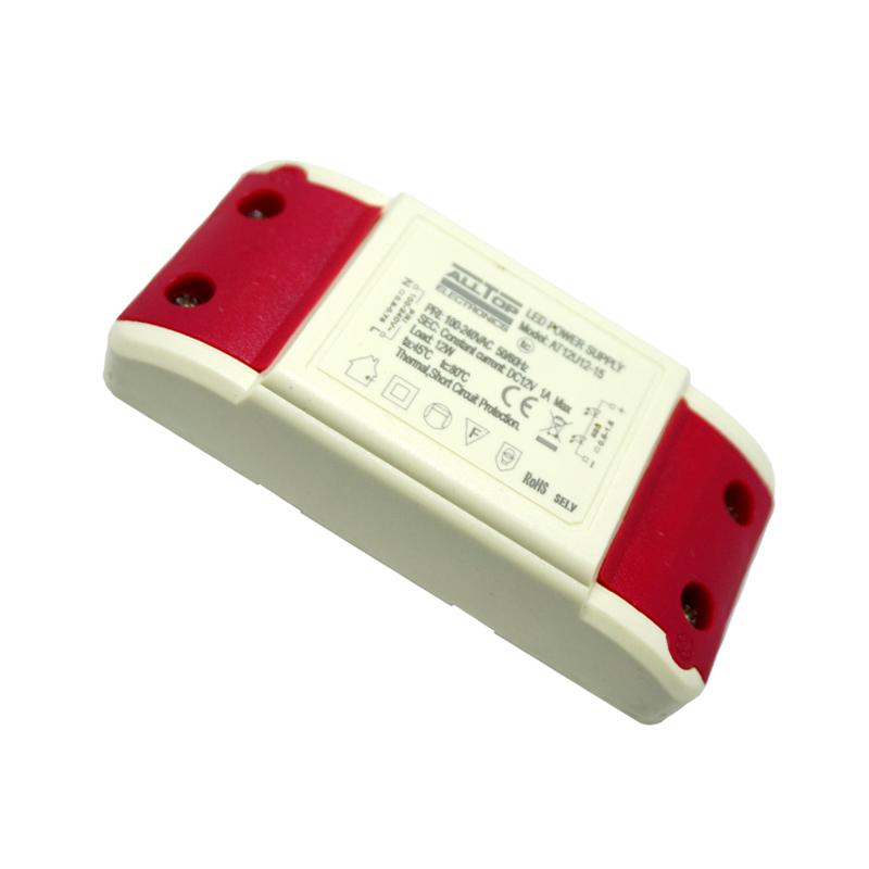 12W DC12V LED driver transformer with polycarbonate casing, suitable for MR16, MR11, and G4 LED lights.