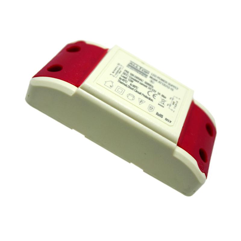 12W DC12V LED driver transformer with polycarbonate casing, suitable for MR16, MR11, and G4 LED lights.