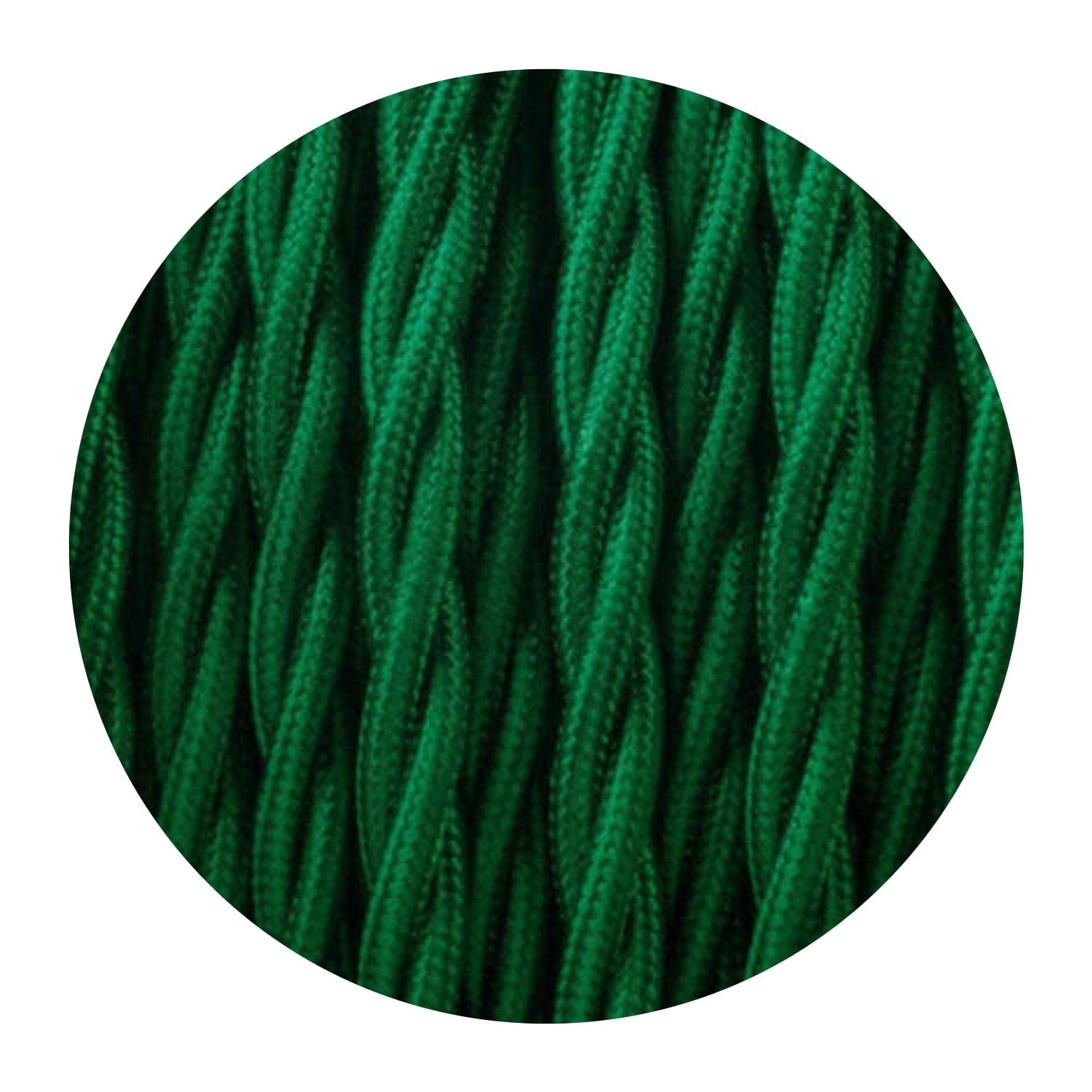 2-core twisted Italian braided fabric cable in various colors, showcasing its vintage style and durable woven finish.