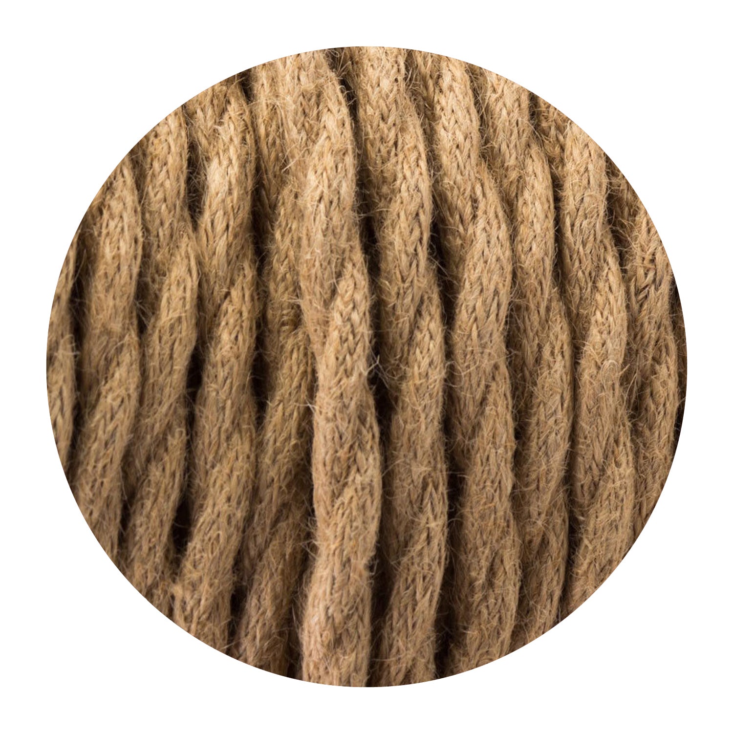 2-core twisted Italian braided fabric cable in various colors, showcasing its vintage style and durable woven finish.