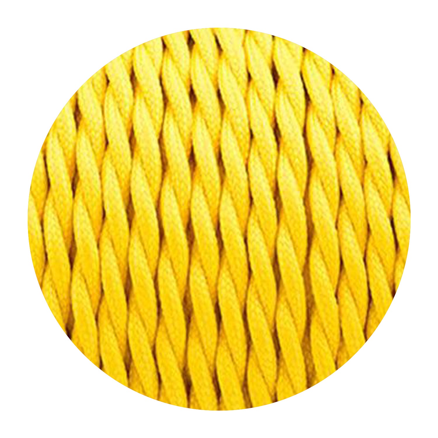 2-core twisted Italian braided fabric cable in various colors, showcasing its vintage style and durable woven finish.