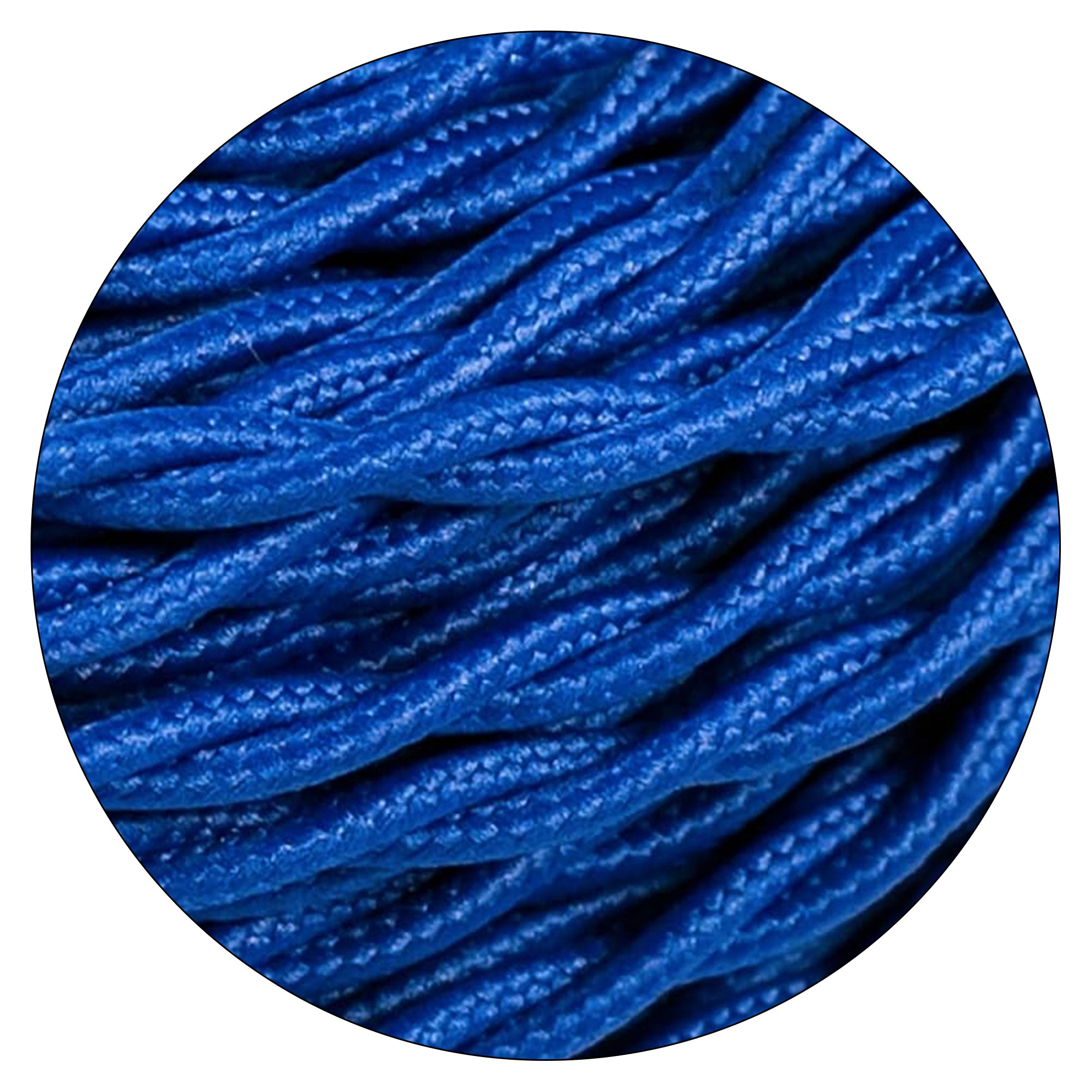 2-core twisted Italian braided fabric cable in various colors, showcasing its vintage style and durable woven finish.