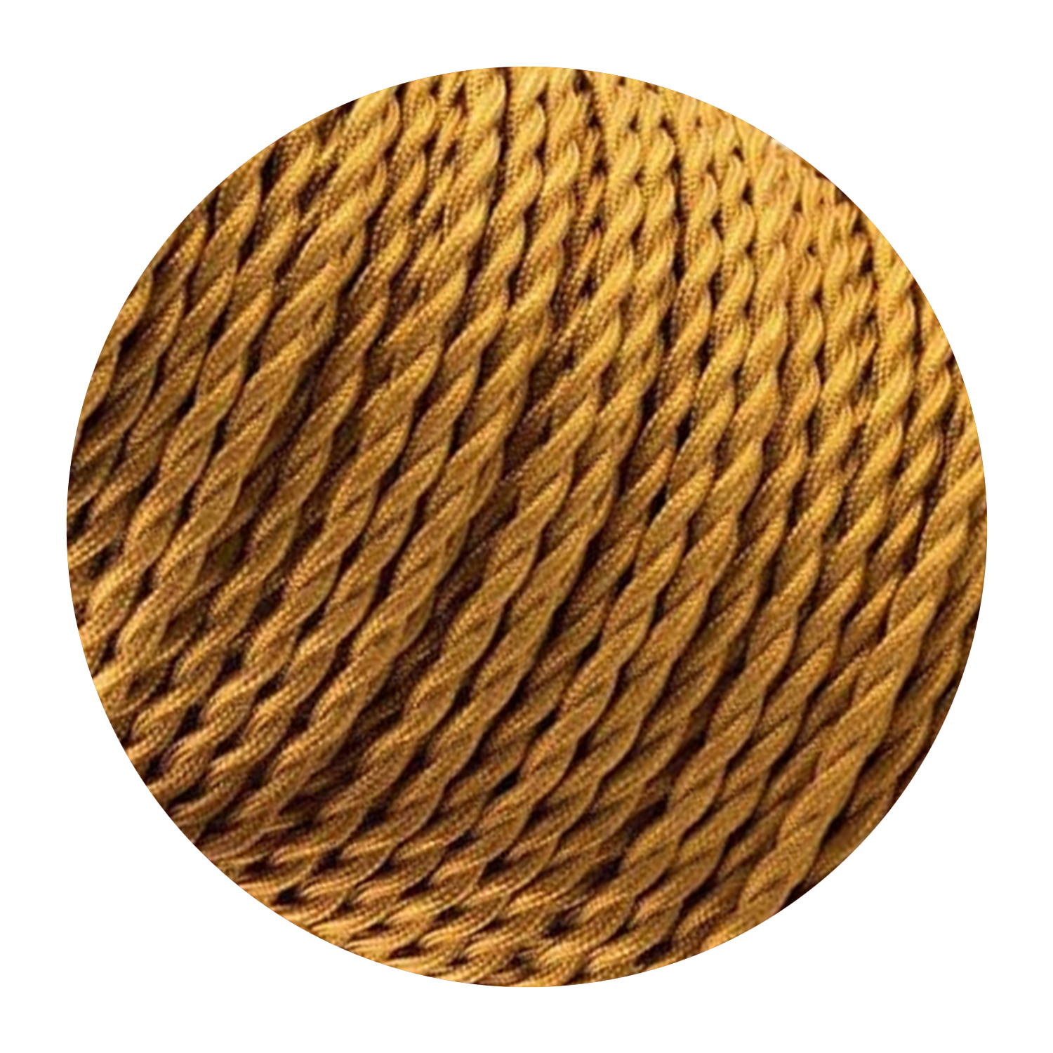 2-core twisted Italian braided fabric cable in various colors, showcasing its vintage style and durable woven finish.