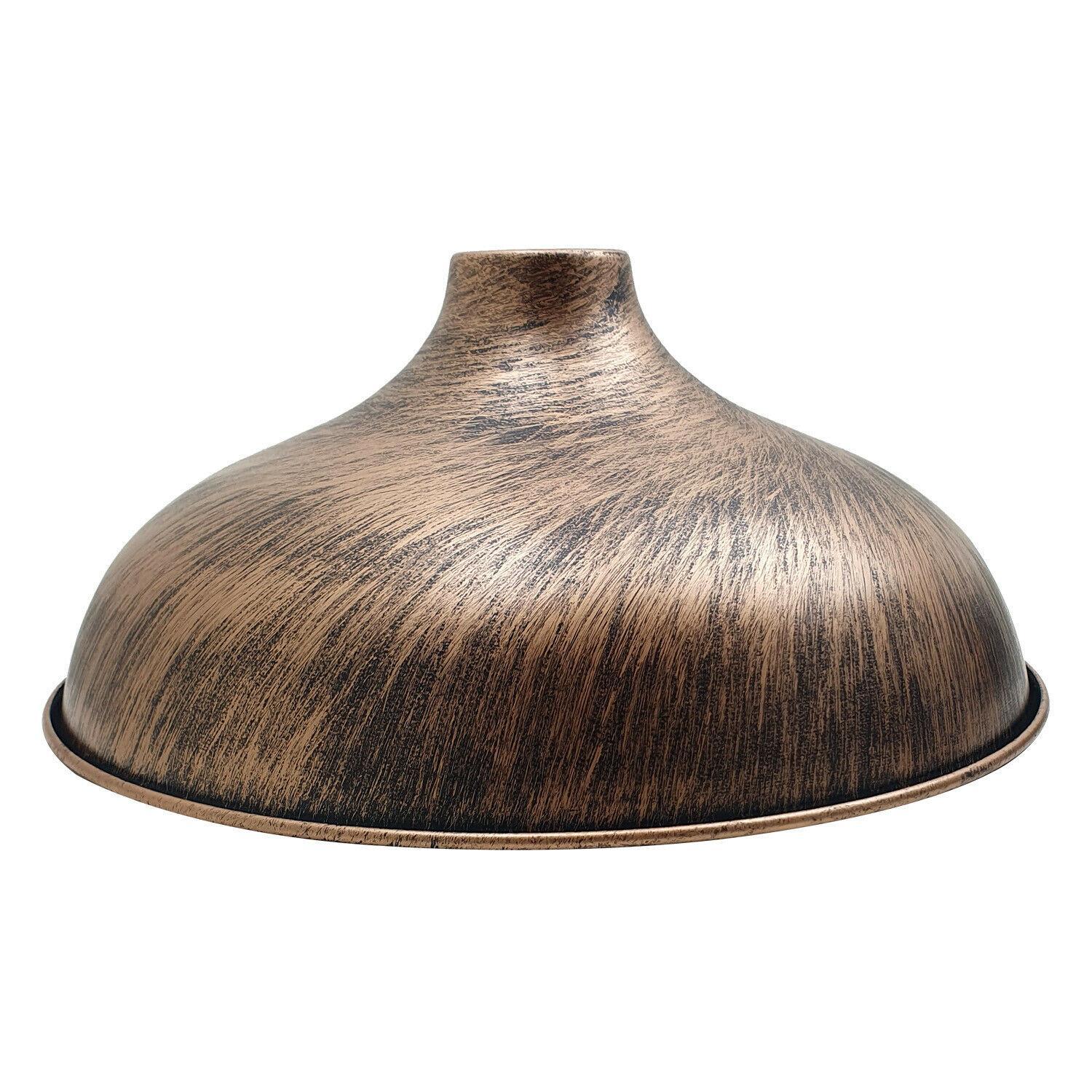 360mm Ceiling Light Shade in Brushed Copper, showcasing its modern design and sturdy metal construction.