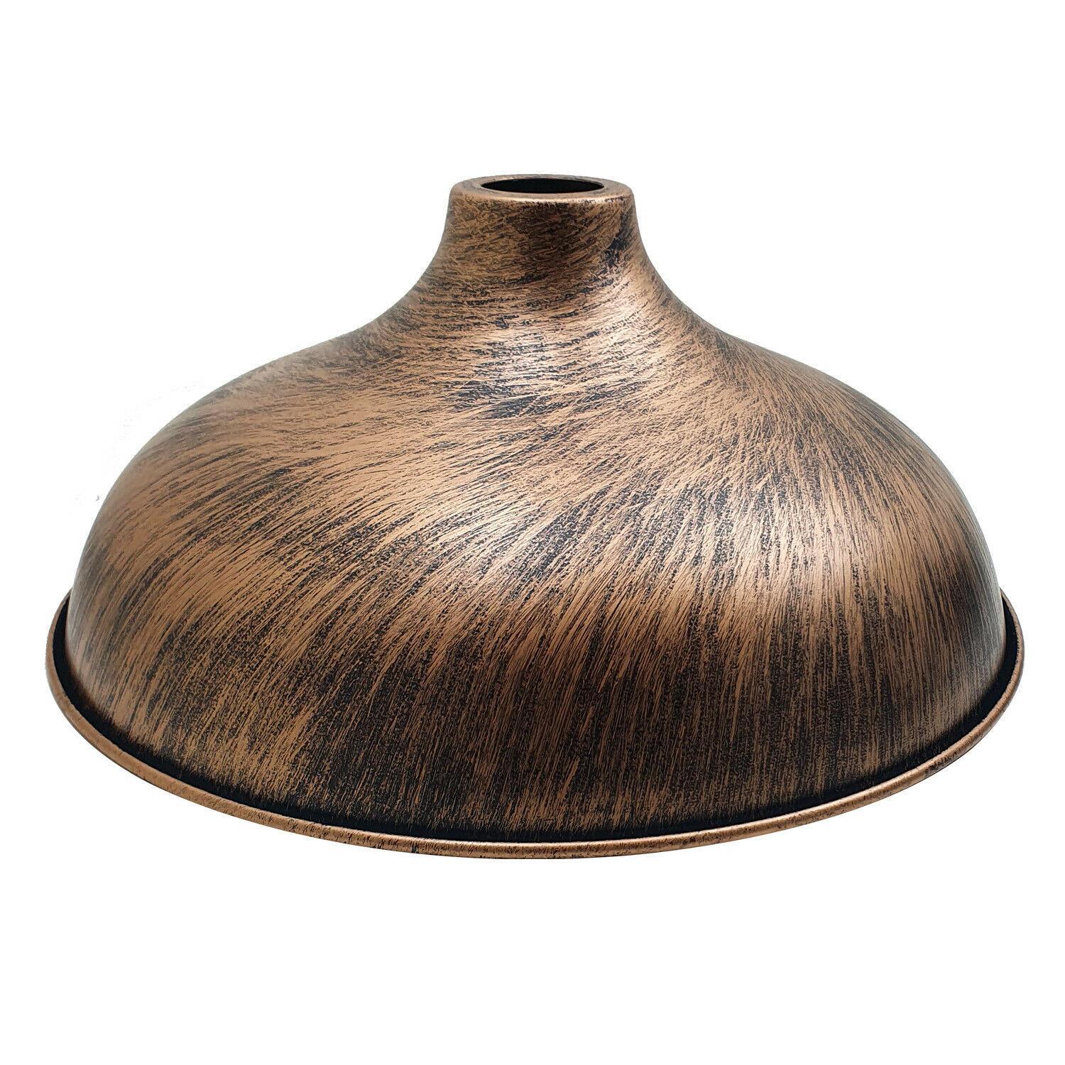 360mm Ceiling Light Shade in Brushed Copper, showcasing its modern design and sturdy metal construction.