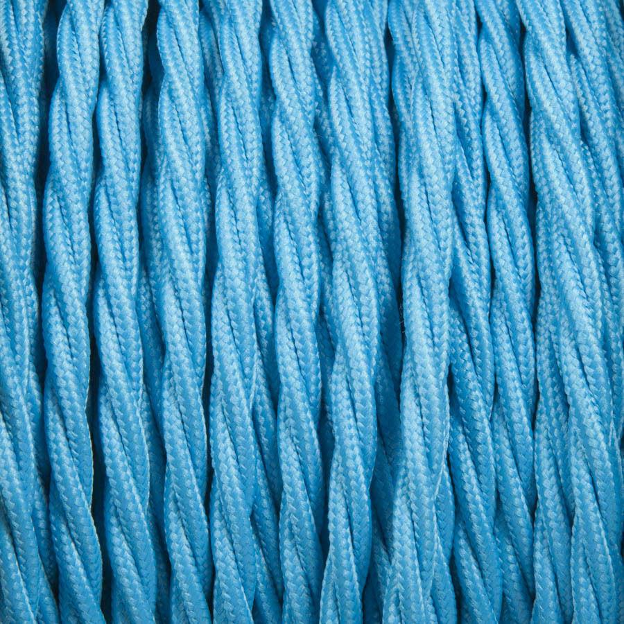 5 Meter 3 Core Braided Twisted Fabric Cable in various colors, ideal for vintage lighting projects.