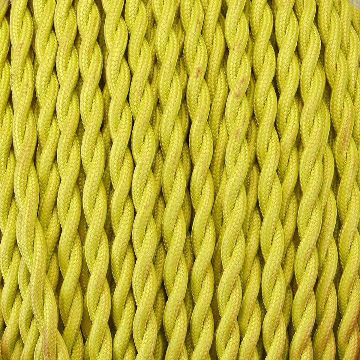 5 Meter 3 Core Braided Twisted Fabric Cable in various colors, ideal for vintage lighting projects.