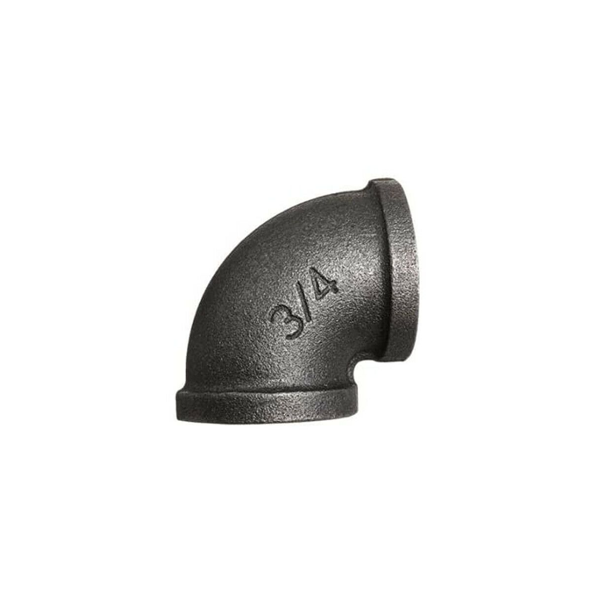 90 Elbow Black Malleable Iron Pipe Fitting showcasing its durable cast iron material and antique style.