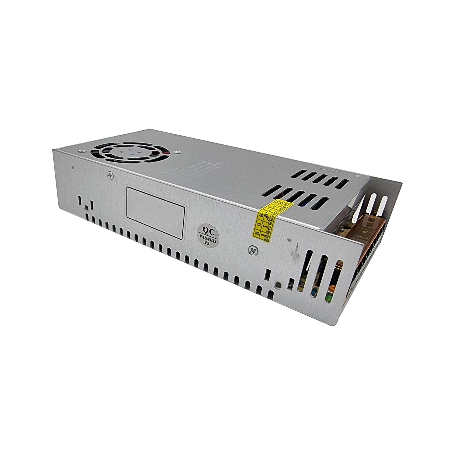 AC to DC transformer converting 100/240V to 12V, suitable for LED lighting applications.