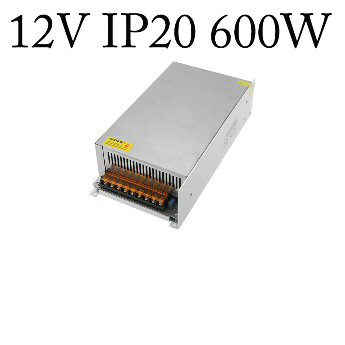 AC to DC transformer converting 100/240V to 12V, suitable for LED lighting applications.