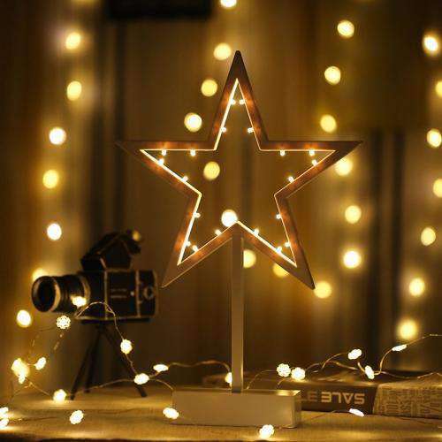 AMZER Romantic Shapes LED String Holiday Light featuring flexible copper wire in star, Christmas tree, and heart shapes, ideal for festive decorations.