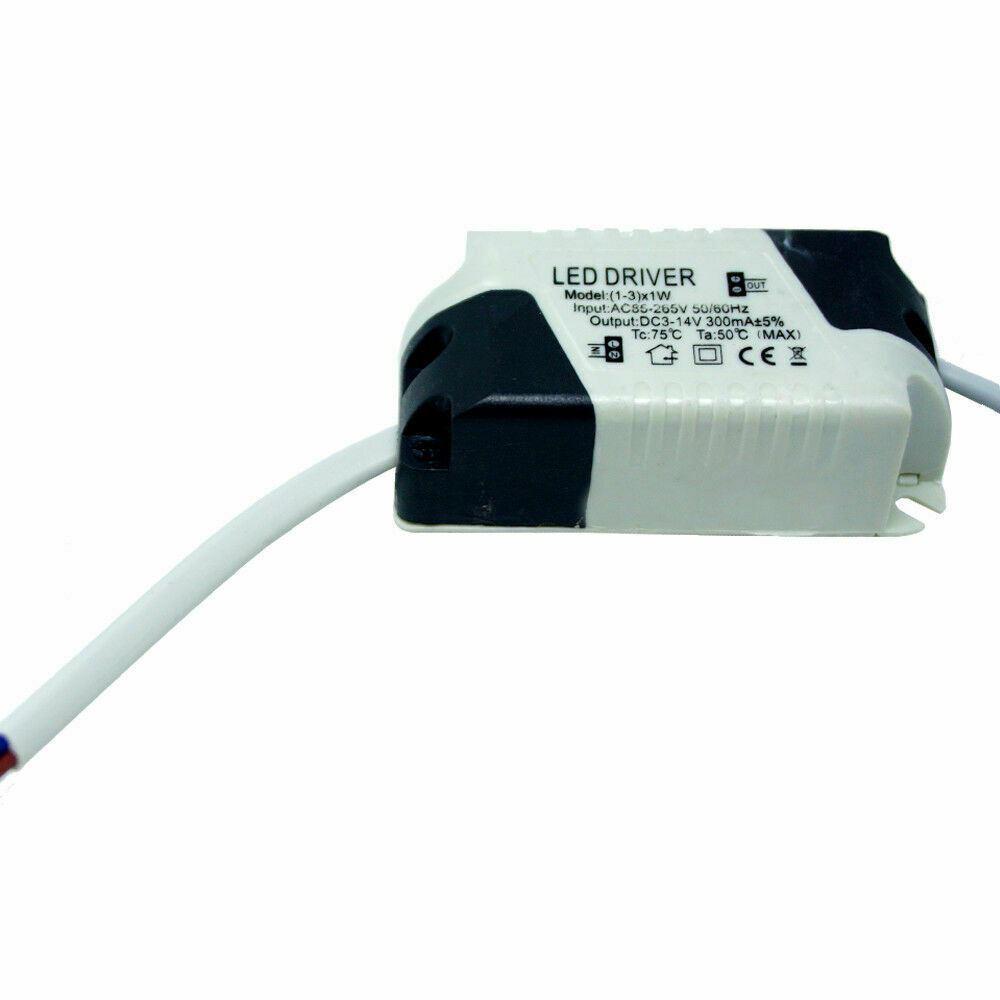 Black and white LED transformer designed for constant current output, suitable for various indoor lighting applications.