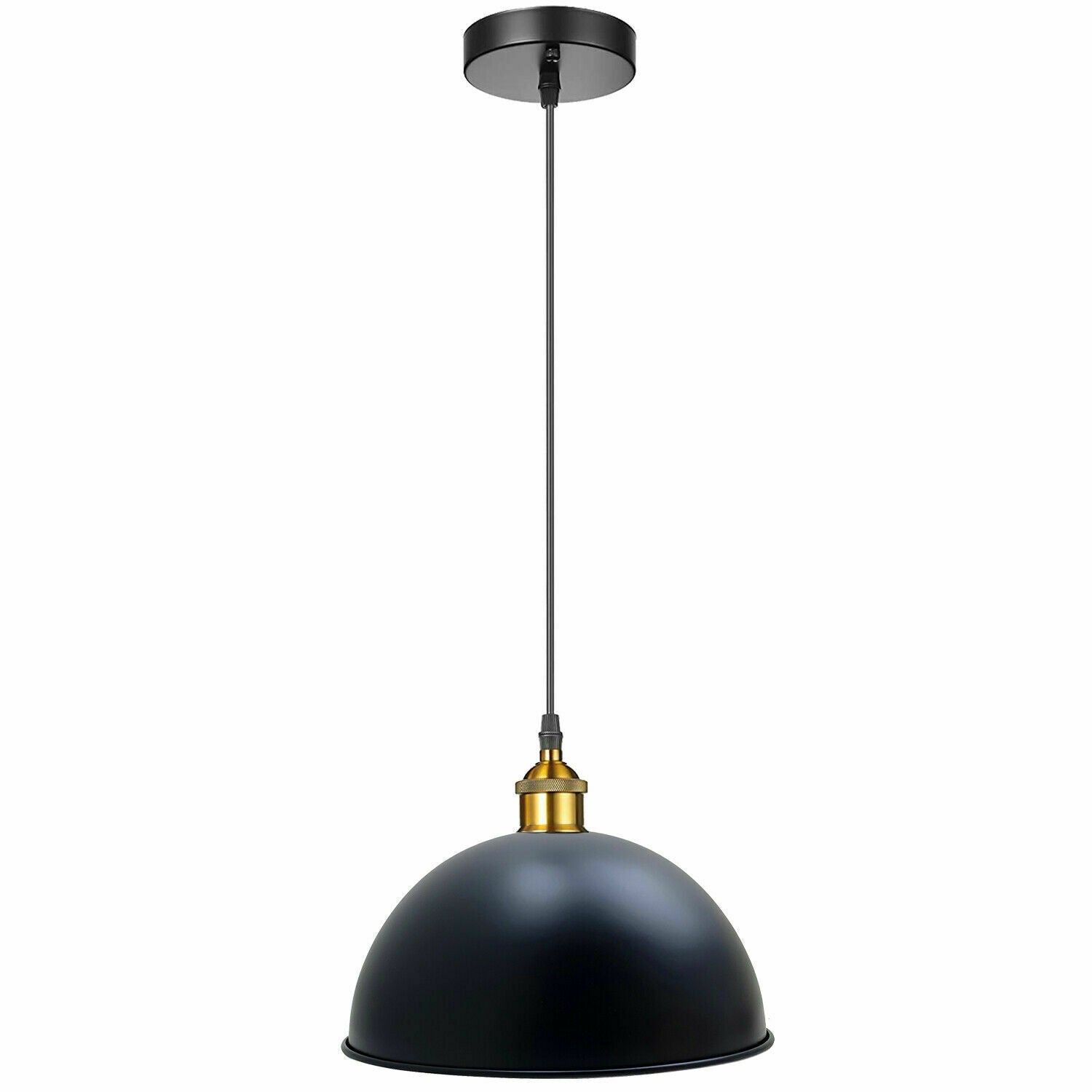 Black Metal Ceiling Hanging Pendant Light showcasing a modern design suitable for various interior spaces.