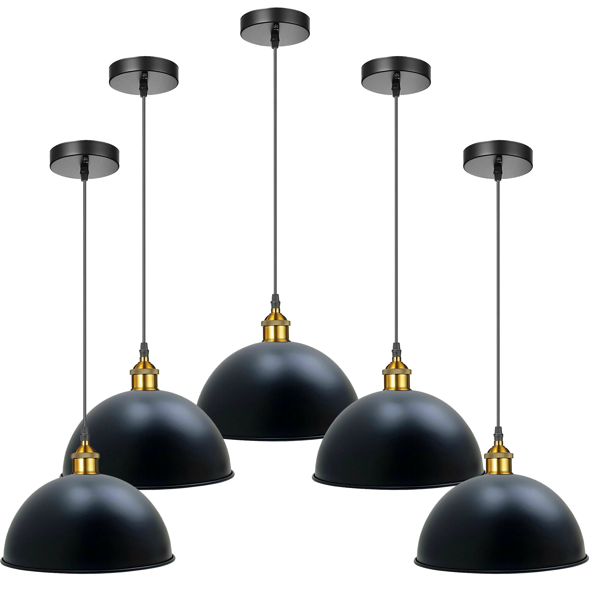 Black Metal Ceiling Hanging Pendant Light showcasing a modern design suitable for various interior spaces.