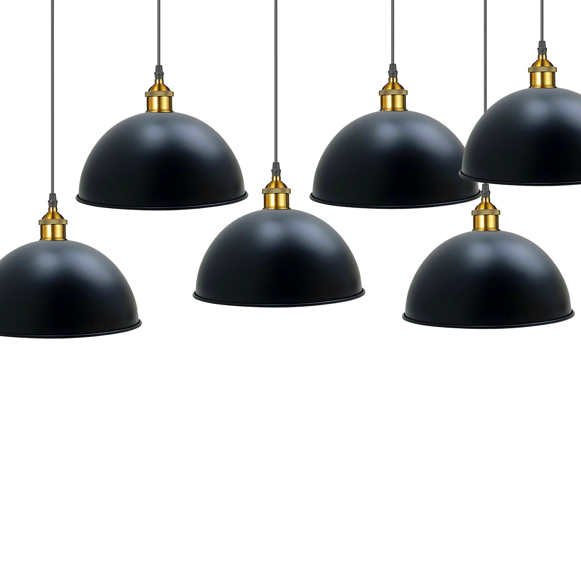 Black Metal Ceiling Hanging Pendant Light showcasing a modern design suitable for various interior spaces.