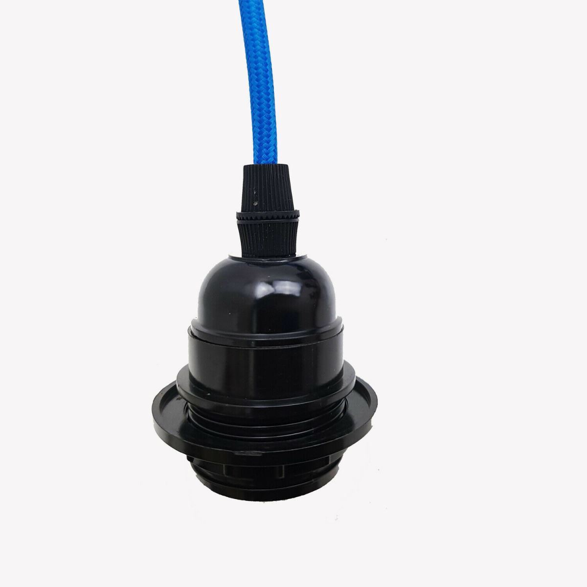 Blue Color Dimmer Switch with 4.5m Fabric Flex Cable, ideal for pendant lamps and stylish lighting solutions.