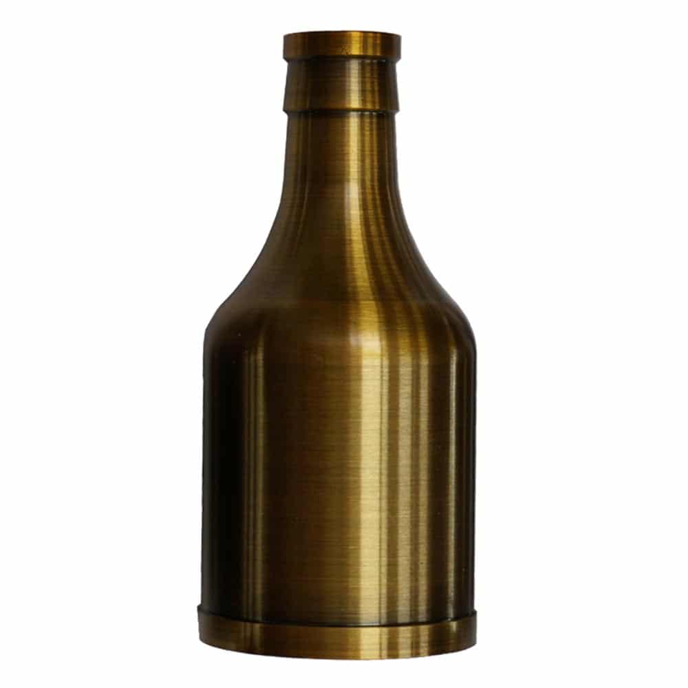 E27 Yellow Brass bottle light bulb holder designed for vintage lamps, showcasing a stylish and functional design.