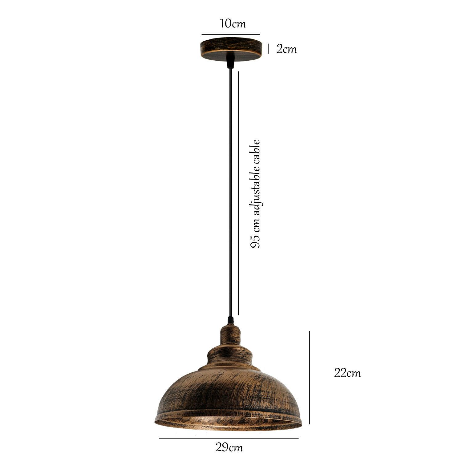 Brushed Copper Loft Industrial Chandelier Ceiling Light Pendant showcasing its elegant design and brushed finish.