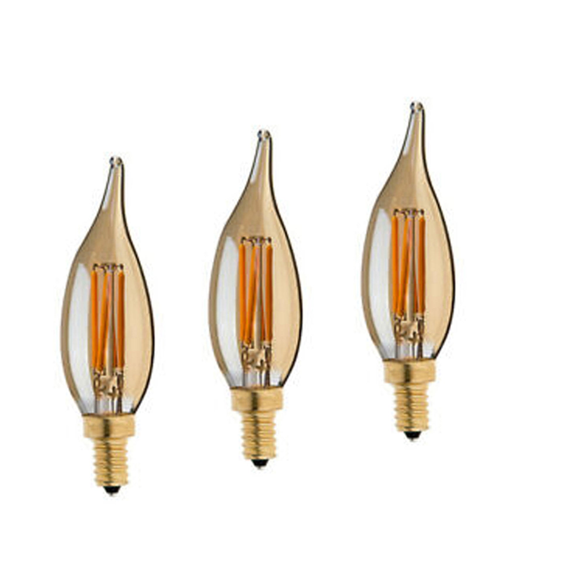 C35 E14 4W Vintage LED Bulb 5 Pack showcasing elegant design and warm white light, perfect for decorative lighting.