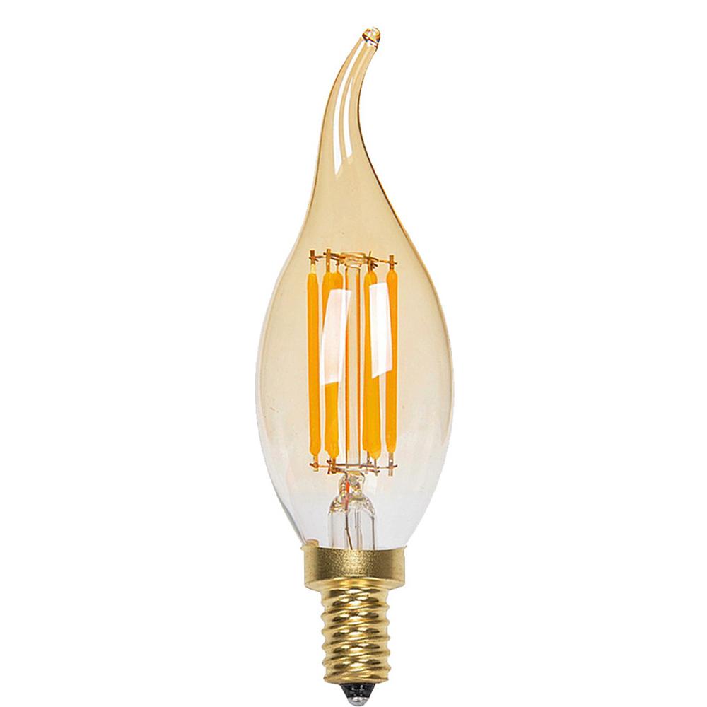 C35 E14 4W Vintage LED Bulb 5 Pack showcasing elegant design and warm white light, perfect for decorative lighting.